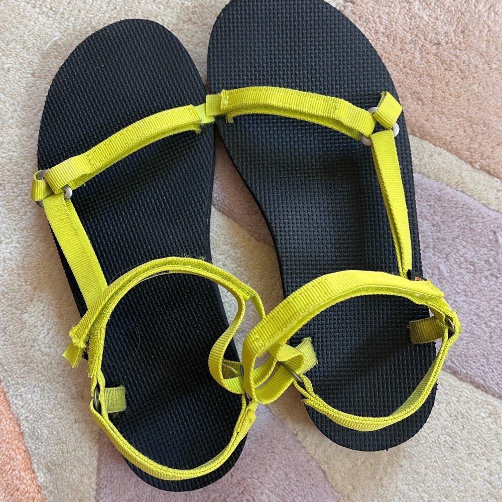 Lime Green Original Universal Teva Slim Sandals